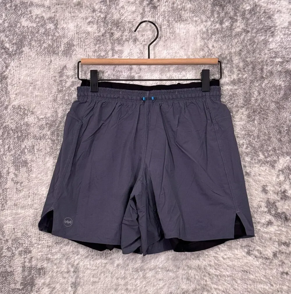 Janji Multi Shorts Small Mens AFO Vent 2 In 1 Gray Lined
